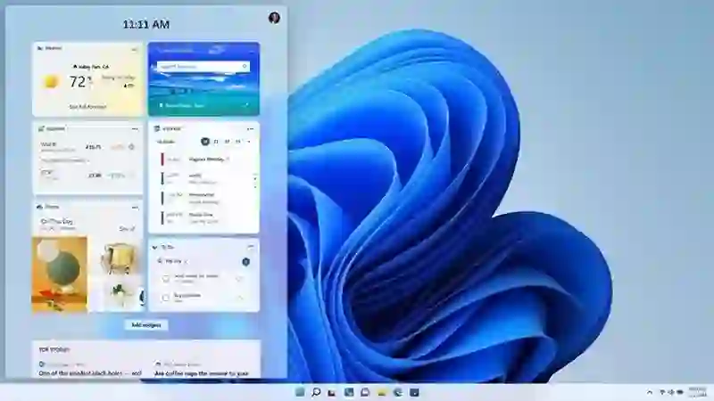 “Windows 11 desktop interface with productivity and multitasking features” 